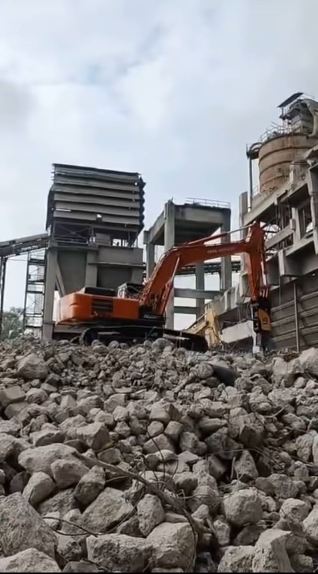 Heavy Reinforced Pedestal Demolition