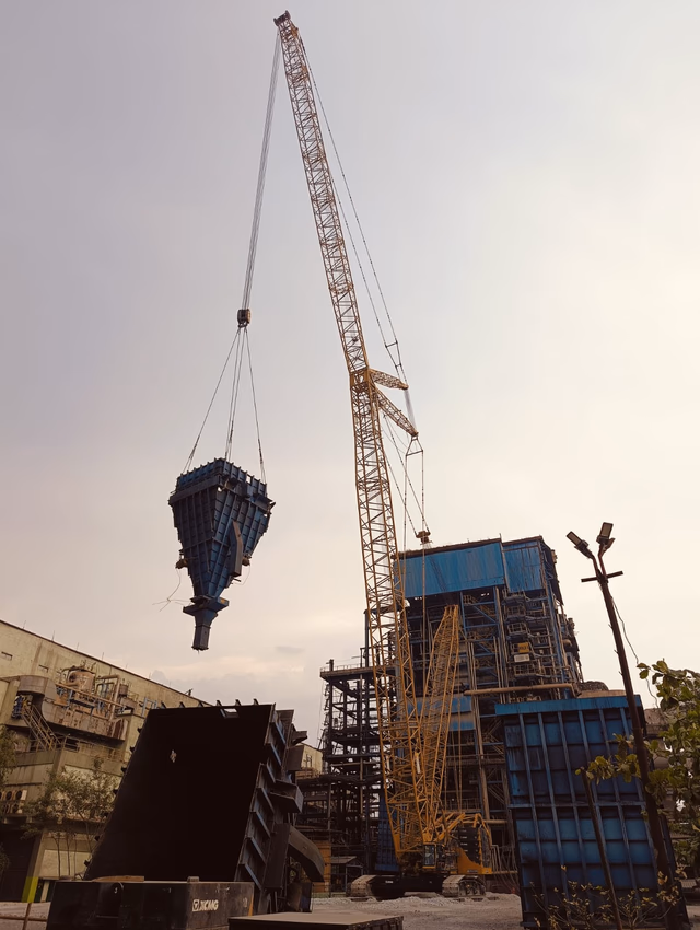 Heavy Foundation Breaking with Hydraulic Attachment