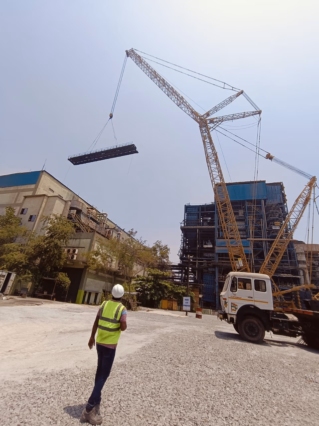 Precision Shear Cutting of Industrial Steel Truss