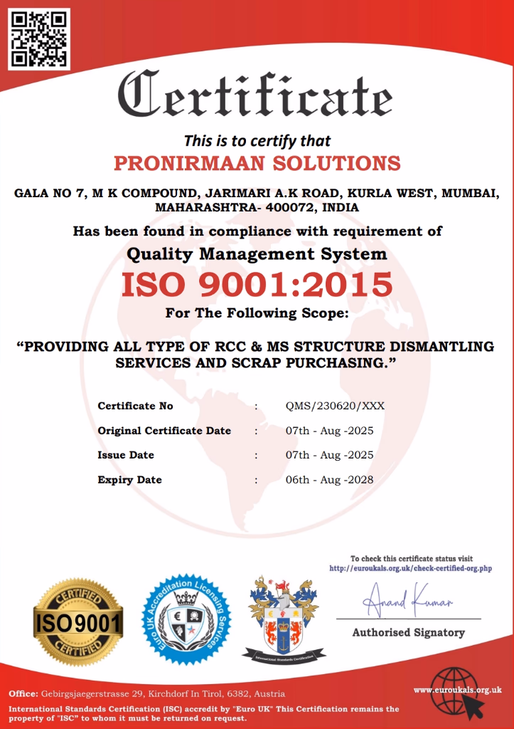 ISO 9001:2015 Certificate